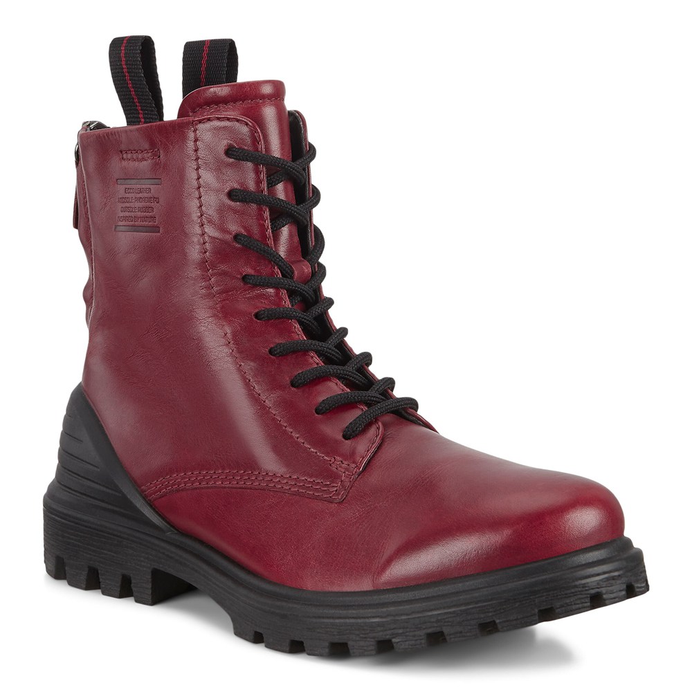 ECCO Womens Boots Burgundy - Tredtray - AKD-146850